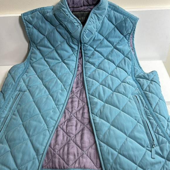 Women’s Van Heusen quilted front zip turquoise vest sleeveless microfiber Size M - Picture 1 of 7